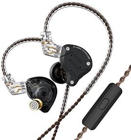 img 2 attached to Улучшенные наушники KZ ZS10 Pro, Linsoul 4BA+1DD 5-драйверные металлические наушники HiFi для использования в ушной раковине - лицевая панель из нержавеющей стали, съемный кабель на 2 штырька (с микрофоном) - элегантный темно-черный.