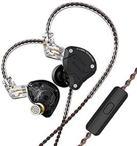 img 3 attached to Улучшенные наушники KZ ZS10 Pro, Linsoul 4BA+1DD 5-драйверные металлические наушники HiFi для использования в ушной раковине - лицевая панель из нержавеющей стали, съемный кабель на 2 штырька (с микрофоном) - элегантный темно-черный.