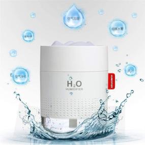 img 2 attached to 🏔️ Snow Mountain H2O - White USB Humidifier for Office, Home, Kitchen - Small, Cute, Cool Mist