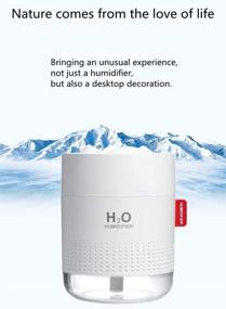 img 1 attached to 🏔️ Snow Mountain H2O - White USB Humidifier for Office, Home, Kitchen - Small, Cute, Cool Mist