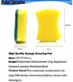 img 1 attached to 🧽 24-Pack Non-Scratch Kitchen Cleaning Sponges for Dishes - Eco Friendly Scrub Sponges