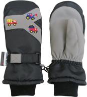 waterproof thinsulate ski snow mittens with embroidered design for little kids by n'ice caps logo