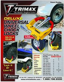 img 1 attached to Trimax TCL75 Deluxe Universal Wheel Chock Lock - High Security Anti-Theft Device in Yellow/Red