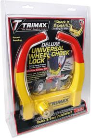 img 4 attached to Trimax TCL75 Deluxe Universal Wheel Chock Lock - High Security Anti-Theft Device in Yellow/Red