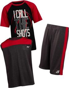 img 4 attached to Pro Athlete Athletic Tee Shirt Performance Boys' Clothing ~ Clothing Sets