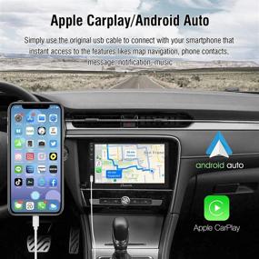 img 3 attached to 🚗 7-Inch Touchscreen Double Din Car Stereo with Apple Carplay & Android Auto, Bluetooth, Mirror Link, Backup Camera, USB/TF/AUX Port, A/V Input, Steering Wheel Control, FM/AM Radio