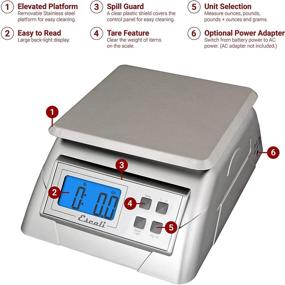 img 3 attached to 📊 Escali Alimento 136DK Ultra Accurate Scale for Kitchen, Lab or Office: Removable Platform, Digital LCD Display, 13.2lb Capacity, Stainless Steel & White