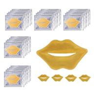 💋 30-piece 24k gold crystal lip masks - hydrating lip plumper, collagen nourishing, care gel pads for removing dead skin, anti-chapped & anti-aging lip patches logo