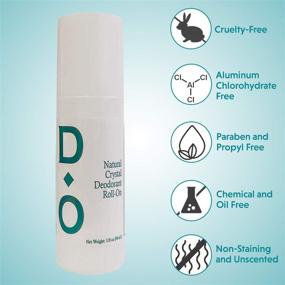 img 3 attached to D-O 100% Natural Crystal Roll-on Deodorant (6 Pack) - Aluminum Chlorohydrate & Chemical-Free, 3 Floz