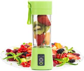 img 4 attached to 🥤 Green Portable Smoothie Blender and Juicer Cup - Personal Size Handheld Fruit Machine for Shakes and Ice Blending at Home