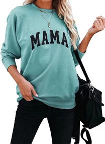 img 3 attached to LEEDYA Women's Long Sleeve Mama Graphic 👩 Shirts: Comfy Casual Crewneck Sweatshirt for Stylish Moms