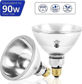 img 2 attached to 🔆 Halogen PAR38 Flood Light Bulbs - 72W Warm White E26 Base - Pack of 6 Eco Dimmable Halogen Lamps - Outdoor Spotlight Bulbs - 90W Halogen PAR38 Light Bulbs