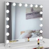 💄 luxurious hollywood lighted makeup mirror - nicesti large vanity mirror with 17 dimmable led bulbs (24x21 inch) for dresser, bedroom, tabletop or wall mounted, featuring smart touch control for enhanced convenient usage logo