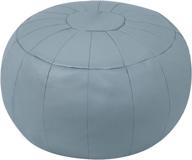 🪑 rotot decorative pouf cover, ottoman, bean bag chair, footstool, foot rest shell, storage solution or wedding gifts (unstuffed & empty) - light grey logo