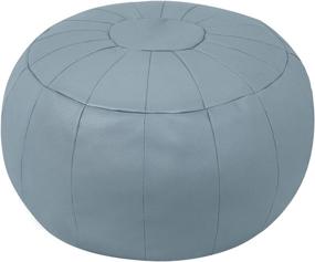 img 4 attached to 🪑 ROTOT Decorative Pouf Cover, Ottoman, Bean Bag Chair, Footstool, Foot Rest Shell, Storage Solution or Wedding Gifts (Unstuffed & Empty) - Light Grey