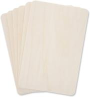 🪵 premium wooden rectangles: ideal craft panel boards (10.6 x 7 in, 6-pack) logo