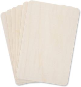 img 4 attached to 🪵 Premium Wooden Rectangles: Ideal Craft Panel Boards (10.6 x 7 in, 6-Pack)