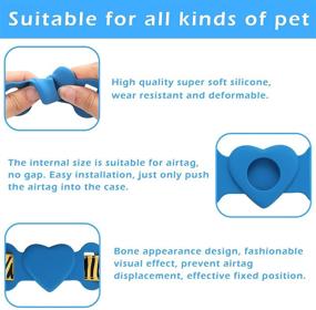 img 3 attached to Apple Airtag Dog Collar 2 Pack - Protective Cases with Airtag Holder for Pets and Kids