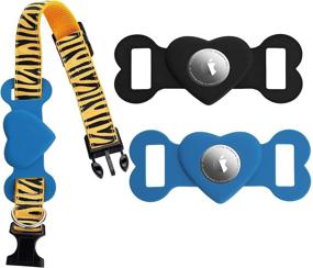 img 4 attached to Apple Airtag Dog Collar 2 Pack - Protective Cases with Airtag Holder for Pets and Kids