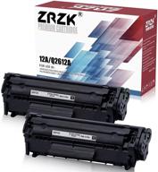 🖨️ zrzk compatible toner cartridges for hp 12a q2612a, used with hp laserjet 1020 1012 1022 1010 1018 1022n 3015 3030 3050 3052 3055 m1319f and canon lbp2900 3000 printers (black), pack of 2 logo