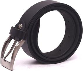 img 1 attached to Premium Genuine Leather Dress Belts with Buckle