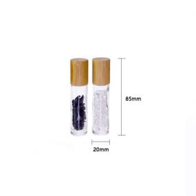 img 3 attached to 💎 Constore Gemstone Roller Bottles: 5 PCS, 10ML, Refillable Roll On Bottles with Bamboo Lids and Healing Crystal Chips – Ideal for Perfumes and Aromatherapy Oils