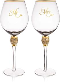 img 4 attached to Wedding Wine Glass Rhinestone Trinkware