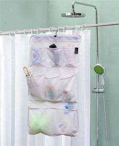 img 3 attached to 🚿 Convenient and Versatile: MISSLO 8 Pocket Mesh Shower Organizer for Quick Dry Bathroom Storage