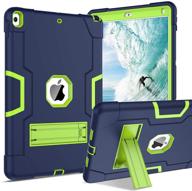 📱 bentoben ipad air 3 2019 case - heavy duty rugged shockproof tablet cover with kickstand for ipad air 3rd gen/ipad pro 10.5" 2017 - dark blue/green logo