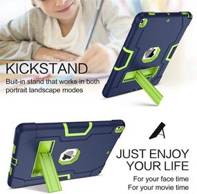 img 1 attached to 📱 BENTOBEN iPad Air 3 2019 Case - Heavy Duty Rugged Shockproof Tablet Cover with Kickstand for iPad Air 3rd Gen/iPad Pro 10.5" 2017 - Dark Blue/Green