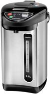 ☕ chefman electric hot water pot urn with auto & manual dispense buttons, safety lock, instant heating for coffee & tea, auto-shutoff & boil dry protection, insulated stainless steel, 3.6l/3.8 qt/20+ cup capacity logo