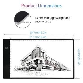 img 1 attached to Кристаллер A4 Световая коробка 4,0 мм Ультратонкая панель с подсветкой от USB - Идеально подходит для художников и аниматоров