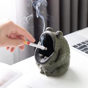 img 3 attached to Cute Frog-Shaped 🐸 HEER Cigarettes Outdoor Decorative Piece