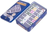 enhance your game nights with yh poker's stylish double color dominoes! logo