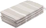 🛁 turkish hand towel set of 4 in silver gray - ideal for decorative bathroom logo