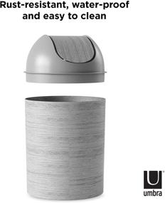 img 1 attached to 🗑️ Efficient and Stylish: Umbra Mezzo Waste Can, 1, Greywood