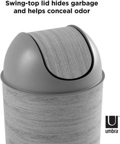 img 2 attached to 🗑️ Efficient and Stylish: Umbra Mezzo Waste Can, 1, Greywood