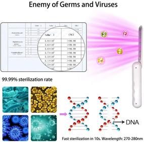img 3 attached to AIWOIT УФ-лампа для дезинфекции: мощный портативный дезинфицирующий аппарат, уничтожает 99,99% вредных веществ с помощью 6 УФ-светодиодов, портативное решение для стерилизации