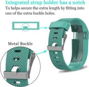 img 1 attached to 👑 KingAcc Soft Silicone Replacement Bands for Fitbit Charge HR - Stylish and Comfortable Fitness Wristband with Metal Buckle Strap for Women and Men - Available in Multiple Sizes