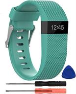 👑 kingacc soft silicone replacement bands for fitbit charge hr - stylish and comfortable fitness wristband with metal buckle strap for women and men - available in multiple sizes logo