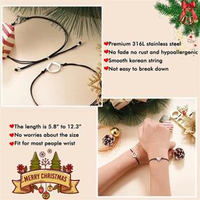 img 1 attached to 🎄 Tarsus Mother Daughter Matching Heart Bracelets - Perfect Christmas Gift for Mom and Daughter