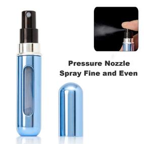 img 1 attached to Convenient and Compact 4PCS Mini Refillable Perfume Atomizer Bottle 🌬️ Set - Perfect for Travel and On-The-Go, 5ml Multicolor Perfume Spray