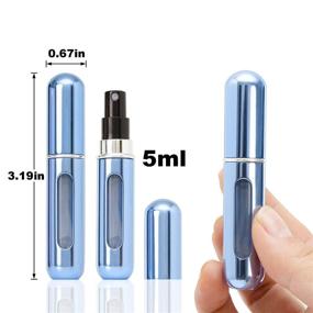 img 3 attached to Convenient and Compact 4PCS Mini Refillable Perfume Atomizer Bottle 🌬️ Set - Perfect for Travel and On-The-Go, 5ml Multicolor Perfume Spray