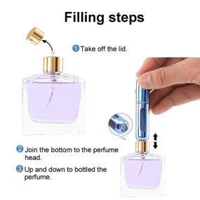 img 2 attached to Convenient and Compact 4PCS Mini Refillable Perfume Atomizer Bottle 🌬️ Set - Perfect for Travel and On-The-Go, 5ml Multicolor Perfume Spray