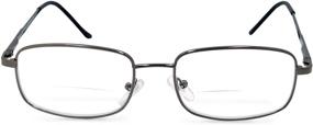 img 3 attached to 👓 In Style Eyes Enda Middle: Authentic Italian Design Bifocal Reading Glasses with Metal Frames