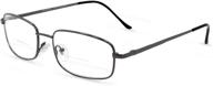 👓 in style eyes enda middle: authentic italian design bifocal reading glasses with metal frames logo