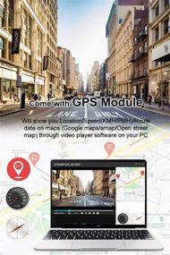 img 2 attached to ЧОРТАУ Автомобильная видеокамера с датчиком GPS Full HD 1080P - Двойная видеокамера с широким углом обзора 📸 170°, 3-дюймовый LCD-экран - Передняя и задняя камеры для автомобилей с функцией мониторинга парковки, циклической записи, ночного видения и г-сенсором