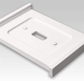 img 3 attached to 🔌 Amerelle 178RRRW Mantel Wallplate, 3 Rocker, Wood Finish in White, 1-Pack