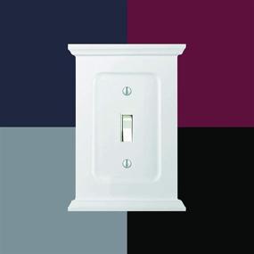 img 1 attached to 🔌 Amerelle 178RRRW Mantel Wallplate, 3 Rocker, Wood Finish in White, 1-Pack