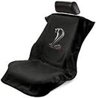 🚗 black seat armour sa100cobb towel seat protector for ford mustang cobra logo